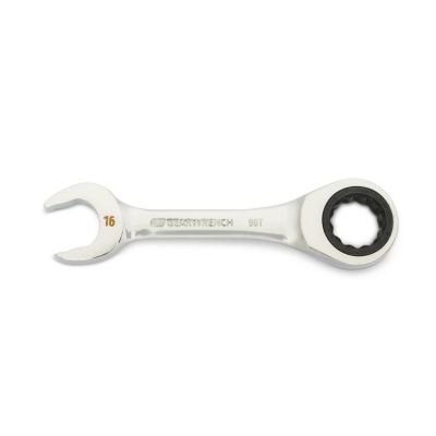 KDT86846 image(0) - GEARWRENCH 16mm 90-Tooth 12 Point Stubby Combination Ratcheting Wrench