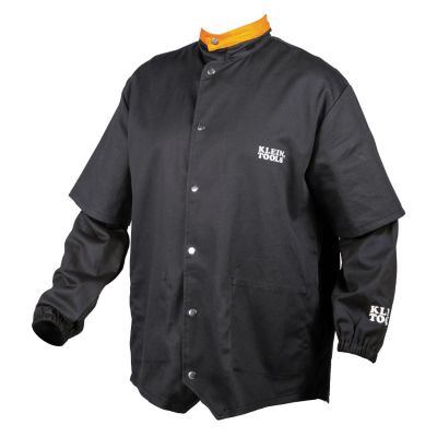 KLE60788 image(0) - Klein Tools Flame-Resistant Welding Jacket with Removable Welding Sleeves, Large