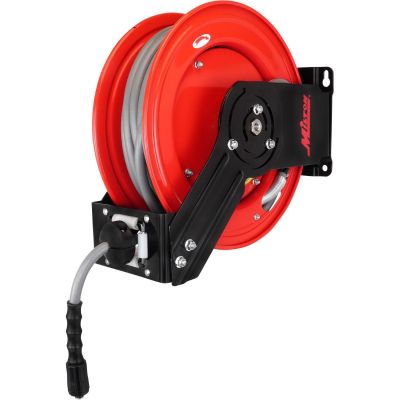 MILPWR31450 image(0) - Milton 1/4-inch x 50-feet All-In-One Pressure Washer Hose Reel (poly braided hose)