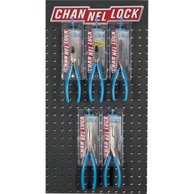CHAPTD-LONGREACH image(0) - Channellock 10PC 2EA LongReach Needle Nose Plier Display