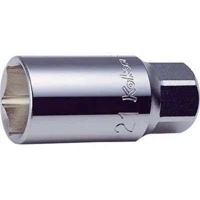 KKN4300M-21L60 image(0) - Ko-ken USA 4300M-21(L60) 1/2 Square Drive Wheel Nut Socket 21 mm 6 Point Length 60 mm