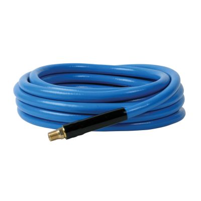LEGHWF3825BL2 image(0) - Legacy Manufacturing Workforce Air Hose, 3/8" x 25', 1/4" NPT Fittings, Blue, PVC