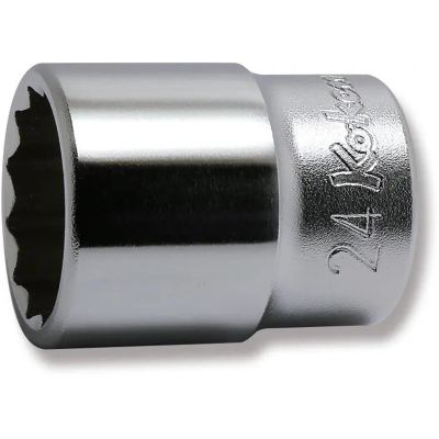KKN4405M-24 image(0) - Ko-ken USA 4405M-24 1/2 Square Drive Socket 24 mm 12 Point Length 42 mm