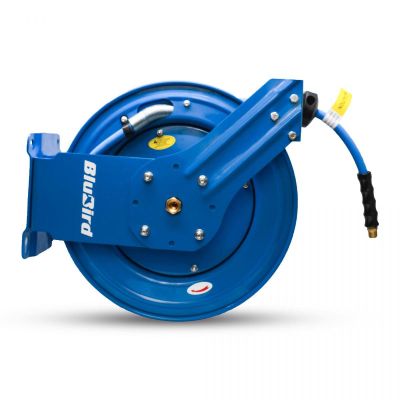 BLBBBRDA1275 image(0) - BluBird Rubber Air Hose Reel Assembly SA 1/2" x 75'