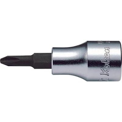 KKN4000-60-2 image(0) - Ko-ken USA 4000.60-2 1/2 Square Drive Bit Socket PH2 Length 60 mm