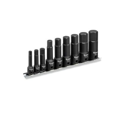 TIT49010 image(0) - TITAN 9 pc. Impact SAE Hex Bit Socket Set