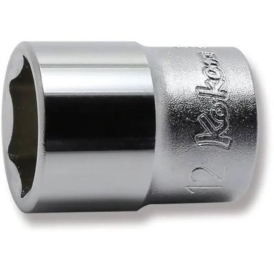 KKN2400M-12 image(0) - Ko-ken USA 2400M-12 1/4 Sq. Dr. Socket 12mm 6 point Length 22mm