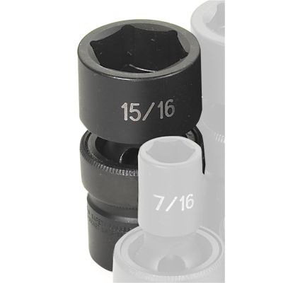 GRE2030U image(0) - Grey Pneumatic 1/2" Drive x 15/16" Standard Universal Socket