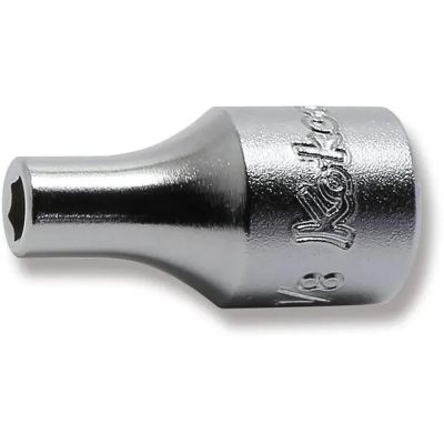 KKN2400A-1-8 image(0) - Ko-ken USA 2400A-1/8 1/4 Square Drive Socket 1/8 6 Point Length 22 mm