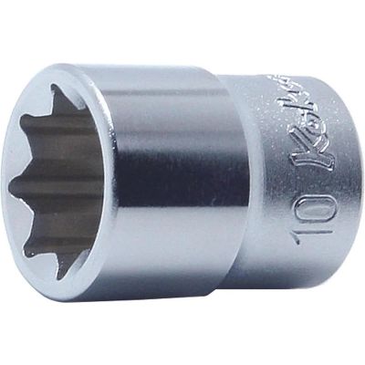 KKN2415M-8 image(0) - Ko-ken USA 2415M-8 1/4 Square Drive Socket 8 mm Double Square Length 22 mm