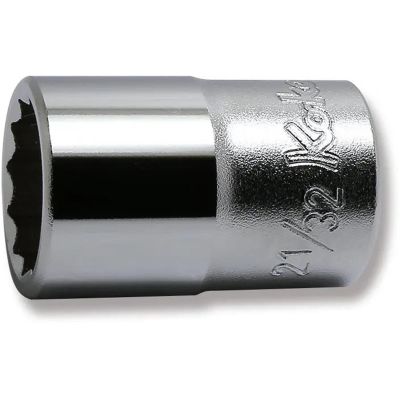 KKN4405A-21-32 image(0) - Ko-ken USA 4405A-21/32 1/2 Square Drive Socket 21/32 12 Point Length 37 mm