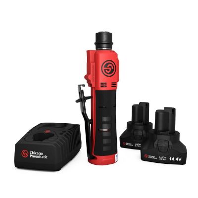 CPT8941283230 image(0) - Chicago Pneumatic CP8323KNA - Kit - Cordless Tire Buffer, 7/16 Inch Hex Quick Change, 2-Speed, 14.4 V / 2.0 Ah, Li-ION, 2 Batteries and Charger, 200 W - 1200 / 2500 RPM