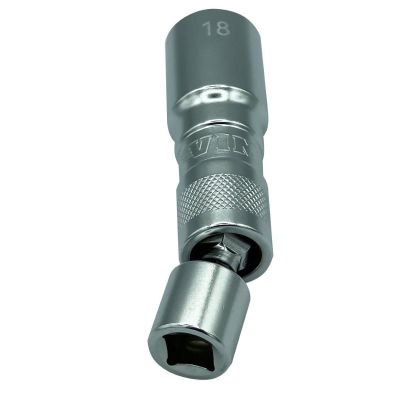 VIMUJTW118 image(0) - VIM Tools 18 mm UJ Thin Wall Magnetic Spark Plug Socket - 12Pt