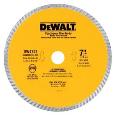 DWTDW4702 image(0) - DeWalt XP 7-in. Wet/Dry Turbo Diamond Blade for Concrete & Masonry