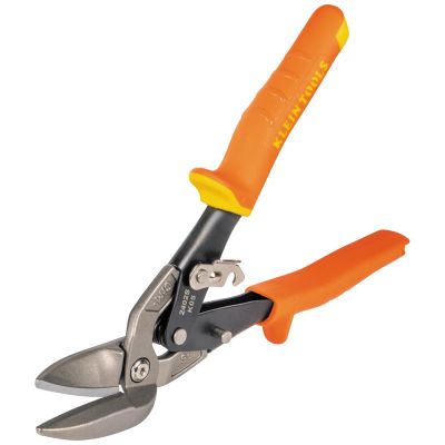 KLE2402S image(0) - Klein Tools Offset Straight-Cutting Aviation Snips