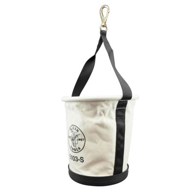 KLE5104CLR17 image(0) - Klein Tools Canvas Bucket with Closing Top, 17-Inch