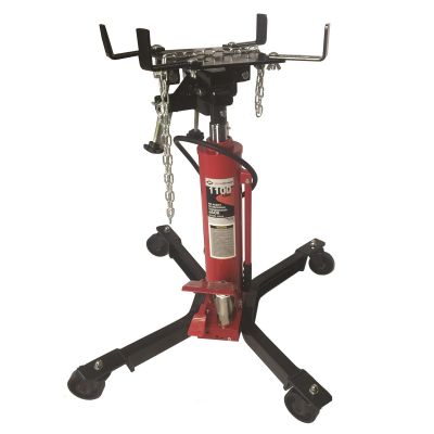 INT3052A image(0) - American Forge & Foundry Transmission Jack - Hydraulic - Telescopic - Two Stage - 1,100 Lbs. Capacity - 37" Min H to 78" High H - Manual Foot Pedal / Air Assist - Double Pump Quick Lift