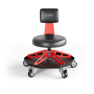 VYPRSS-B-R image(0) - Vyper Industrial 300 lb Capacity Robust Steel Sport Shop Chair - Black/Red