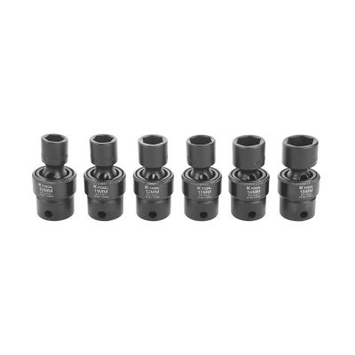 KTI37500 image(0) - K Tool International Socket Set Impact Flex 3/8 Inch Drive 6 Piece Metric
