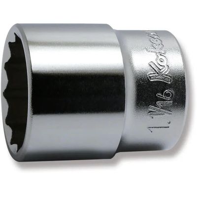 KKN4405A-1-1-16 image(0) - Ko-ken USA 4405A-1.1/16 1/2 Square Drive Socket 1.1/16 12 Point Length 43 mm