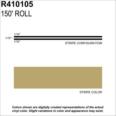 SHR410105 image(0) - SHARPLINE CONVERTING INC MS, 3/16" X 150'; Lt Gold Metallic