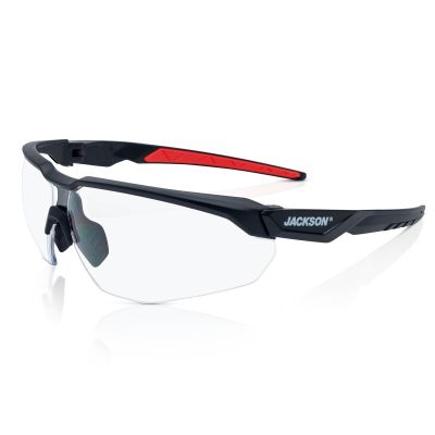 JCK45000 image(0) - Jackson Safety Safety Glasses - HyperGuard H-Series - Clear Lens - Black Half Frame - Hardcoat Anti-Scratch