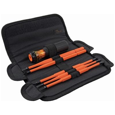 KLE32288 image(0) - Klein Tools 8-in-1 Insulated Interchangeable Screwdriver Set