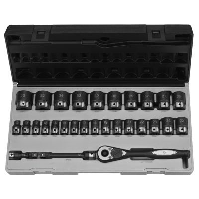 GRE82629M image(0) - Grey Pneumatic 1/2" Drive 29 Piece Metric Duo-Socket Set - 6 Point