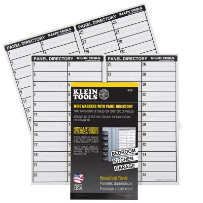 KLE56253 image(0) - Klein Tools Wire Marker Book, Black Letters, Numbers, and Symbols
