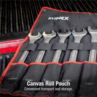 SUN9707A image(1) - SUNEX 7 Piece SAE Raised Panel Jumbo Combination Wrench Set