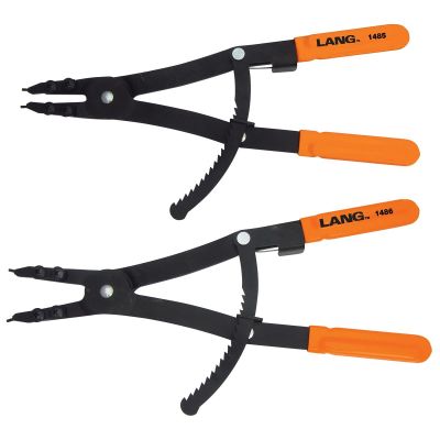 KAS1487 image(0) - Lang Tools (Kastar) 1487 - 2-PC Internal/External Retaining Ring Pliers Set