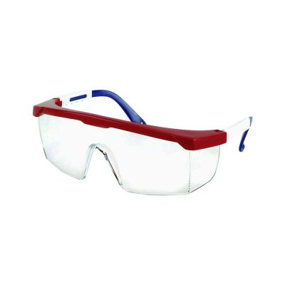 SRWS76701 image(0) - Sellstrom Safety Glasses - Sebring Series - Clear Lens - Red/White/Blue Frame - Hard Coated
