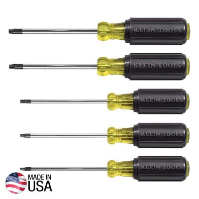 KLE19555 image(0) - Klein Tools Screwdriver Set, TORX Cushion-Grip, 5-Piece
