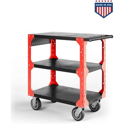 VYPX32-R image(0) - Vyper Industrial X32 Series 1250lb Capacity Tool Cart - Black/Red