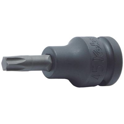 KKN14025-60-T50 image(0) - Ko-ken USA 14025.60-T50 1/2 Sq. Dr. Bit Socket TORX T50 Length 60mm