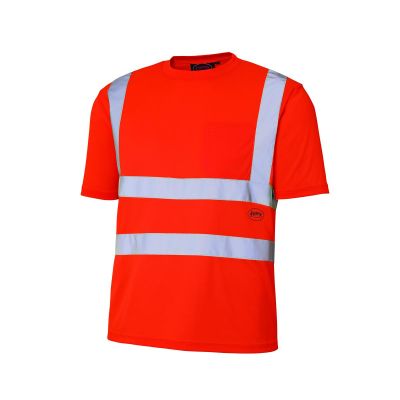 SRWV1054050U-3XL image(0) - Pioneer Birdseye Safety T-Shirt  - Color:  Hi-Viz Orange  - Size: 3XL