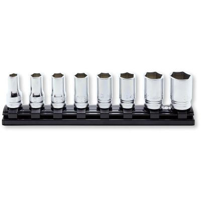 KKNRS3300XZ-8 image(0) - Ko-ken USA RS3300XZ/8 8 Piece 3/8 Sq. Dr. Z-Series 6 Point Semi-Deep Chrome Socket set  8-19mm