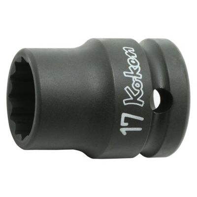 KKN14406M-25 image(0) - Ko-ken USA 14406M-25 1/2 Sq. Dr. Socket 25mm 12 point Length 38mm Thin walled