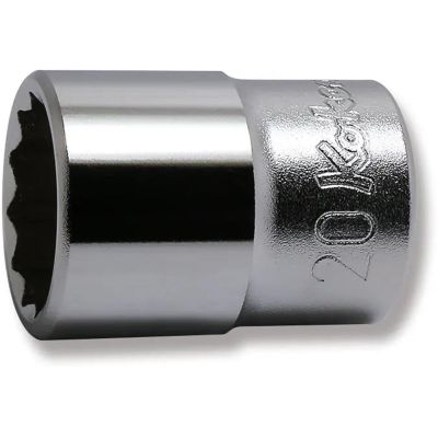 KKN4405M-20 image(0) - Ko-ken USA 4405M-20 1/2 Square Drive Socket 20 mm 12 Point Length 38 mm