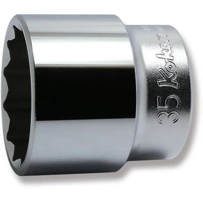 KKN4405M-35 image(0) - Ko-ken USA 4405M-35 1/2 Square Drive Socket 35 mm 12 Point Length 47 mm