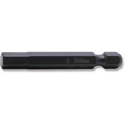 KKN121H-50-6 image(0) - Ko-ken USA 121H.50-6 1/4 Hex Drive Bit 6 mm Hex Length 50 mm