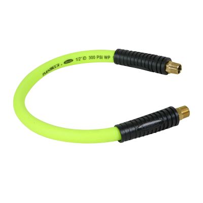LEGHFZ1202YW3S image(0) - Legacy Manufacturing Flexzilla Whip Hose with Swivel, 1/2" x 2', 3/8" MNPT Swivel x 3/8" MNPT Fittings