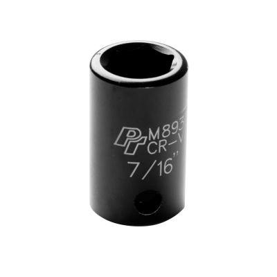 WLMM893 image(0) - Wilmar Corp. / Performance Tool 3/8" Drive 7/16" 6pt Impact Socket