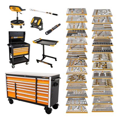 KDTMEGAMOD1268 image(0) - GEARWRENCH 1268 Piece MEGAMOD Master Mechanics Tool Set Inch Premium Modular Foam Trays with Tool Storage