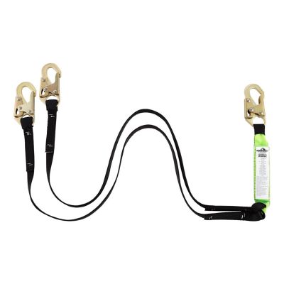 SRWV8104406 image(0) - PeakWorks Shock Absorbing Lanyards - Tear Pack 1&rdquo; Webbing -  Double Leg - Weight Capacity 130 to 310 Lbs - 6'