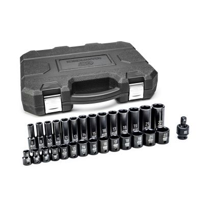 KDT84925N image(0) - GEARWRENCH 29 Piece 3/8 Inch Drive 6 Point Standard & Deep Impact Metric Socket Set