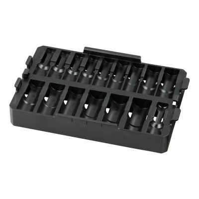 MLW49-66-6833 image(0) - Milwaukee Tool SHOCKWAVE Impact Duty Socket 1/2&rdquo; Dr 16PC MM TRAY ONLY