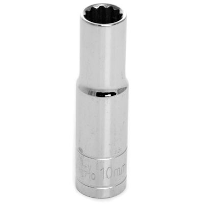 WLMW38710 image(0) - Wilmar Corp. / Performance Tool 3/8" Drive 10mm 12pt Deep Socket