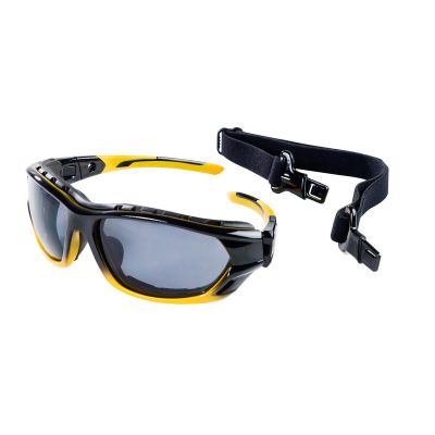 SRWS70001 image(0) - Sellstrom Safety Glasses - XPS530 Series - Smoke Lens - Yellow/Black Frame - Sta-Clear&reg; AF/HC -  Sealed