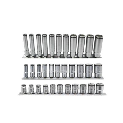 KKNRS250-3 image(0) - Ko-ken USA 1/4" Nut Grip Bundle with Short, Semi-Deep, and Deep 11 piece Socket Sets